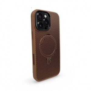 Carcasă Premium Carbon MagSafe pentru iPhone 14 Pro - Auriu Titaniu