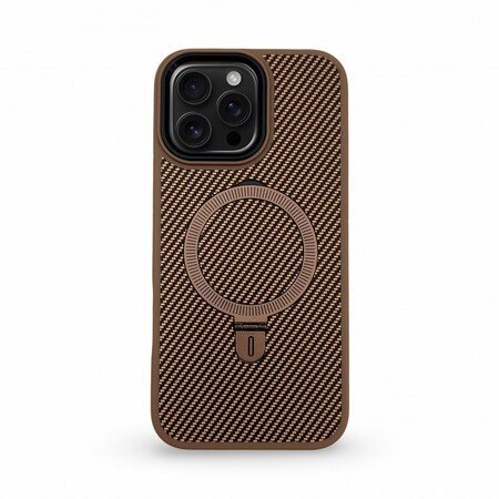 Carcasă Premium Carbon MagSafe pentru iPhone 14 Pro - Auriu Titaniu