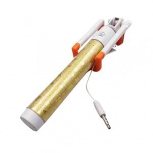 Stick selfie monopied colorat cu mufă de 3,5 mm - Auriu