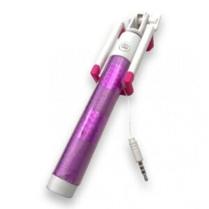 Stick selfie monopied colorat cu mufă de 3,5 mm - violet