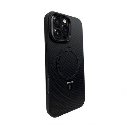 Husă Premium Carbon MagSafe pentru iPhone 16 Pro - negru spațial