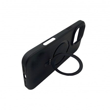 Husă Premium Carbon MagSafe pentru iPhone 16 Pro - negru spațial