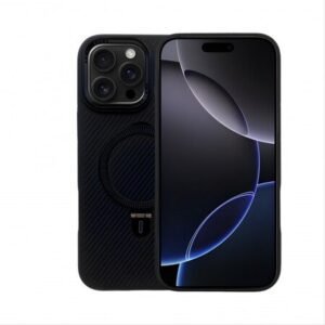 Husă Premium Carbon MagSafe pentru iPhone 15 Pro Max - negru spațial
