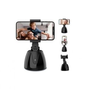 Suport de telefon cu urmărire automată a feței, suport pentru cameră cu rotație la 360°, telecomandă și lumină pentru streaming video live
