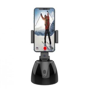 Suport de telefon cu urmărire automată a feței, suport pentru cameră cu rotație la 360°, telecomandă și lumină pentru streaming video live