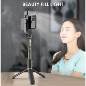 Stick selfie extensibil din aluminiu, trepied cu încărcare de la distanță Bluetooth, mini stick selfie pliabil Bluetooth