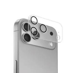 3D стъклен протектор за камера iPhone 17 Pro – Прозрачен
