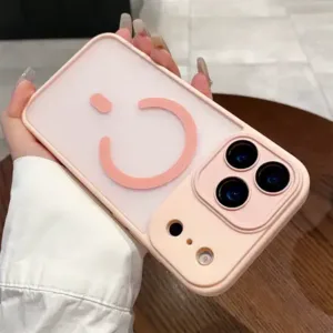 Луксозен MagSafe Матов кейс за iPhone 17 Pro - Розов