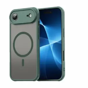 Луксозен MagSafe Матов кейс за iPhone 17 Air - Тъмно Зелен