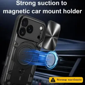Удароустойчив кейс Bucephalus за iPhone 17 Pro - Черен - Изображение 3