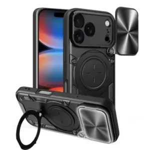 Удароустойчив кейс Bucephalus за iPhone 17 Pro - Черен