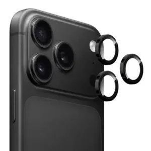 3D стъклен протектор, леща за камера iPhone 17 Pro - Черни