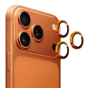 3D стъклен протектор, леща за камера iPhone 17 Pro Max - Оранжеви