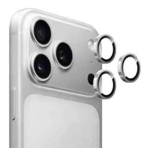 3D стъклен протектор, леща за камера iPhone 17 Pro Max - Сребристи