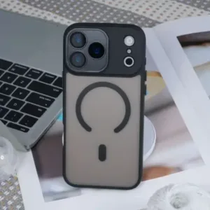 Луксозен MagSafe Матов кейс за iPhone 17 Pro - Черен