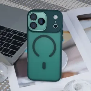 Луксозен MagSafe Матов кейс за iPhone 17 Pro Max - Тъмно Зелен