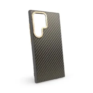 Premium Carbon Case за Samsung S26 Ultra - Златист - imagine 4