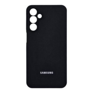 Husă spate din silicon Samsung cu logo pentru Samsung Galaxy A35 - Negru