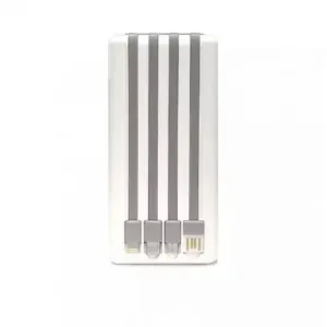 ALLISON Преносима батерия 20,000 mAh, 4в1 с вградени кабели - Бял ALS-S309 - imagine 2