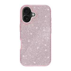 Блещукащ луксозен гръб за iPhone 17 - Розов - imagine 2