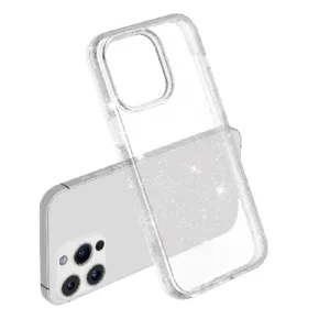 Блещукащ силиконов калъф за iPhone 16 Pro – Прозрачен - Изображение 2