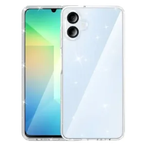 Блещукащ силиконов калъф за Samsung Galaxy A06 – Прозрачен