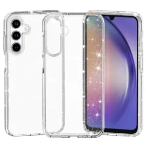 Блещукащ силиконов калъф за Samsung Galaxy A17 – Прозрачен