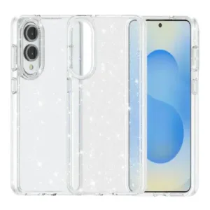 Блещукащ силиконов калъф за Samsung Galaxy S25 Edge – Прозрачен