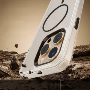 Clear Thin Magsafe кейс за iPhone 17 – Черен - imagine 4