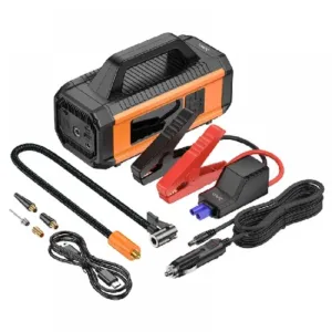 HOCO Авариен автомобилен комплект+компресор Automobile emergency high power, Черен 10,000mAh - QS4