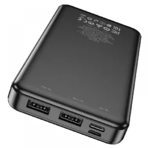 HOCO Преносима батерия 10,000 mAh, тънък Powerbank - Черен J91