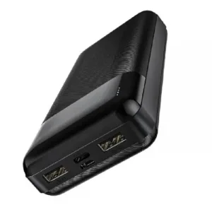 HOCO Преносима батерия 20,000 mAh, с Micro-USB/Type-C вход и двоен USB2A изход + LED индикатор - Черен J72A