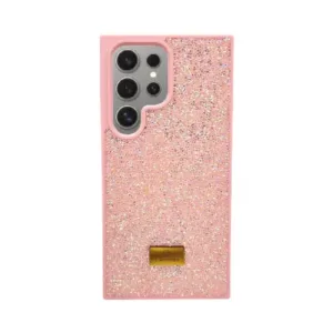 Кейс за телефон с камъни за iPhone 16 - Розов - Изображение 2