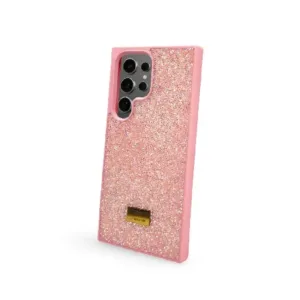 Кейс за телефон с камъни за iPhone 17 - Розов