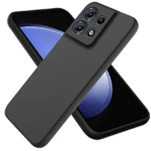 Луксозен силиконов калъф за Motorola Edge 50 Neo – Черен