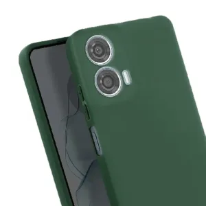 Луксозен силиконов калъф за Motorola Moto G05/E15 – Тъмнозелен - Изображение 2