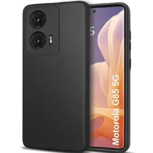 Луксозен силиконов калъф за Motorola Moto G85 – Черен