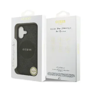 Оригинален кейс Guess MagSafe PU 4G Circle с Classic Logo за iPhone 17 - Черен - Изображение 2
