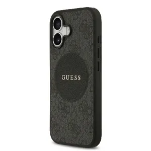 Оригинален кейс Guess MagSafe PU 4G Circle с Classic Logo за iPhone 17 - Черен - Изображение 8