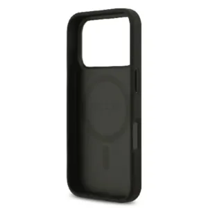 Оригинален кейс Guess MagSafe PU 4G Circle с Classic Logo за iPhone 17 Pro - Черен - imagine 5