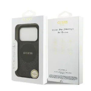 Оригинален кейс Guess MagSafe PU 4G Circle с Classic Logo за iPhone 17 Pro - Черен - imagine 6
