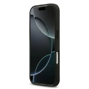 Оригинален кейс Guess MagSafe PU 4G Circle с Classic Logo за iPhone 17 Pro - Черен - imagine 7