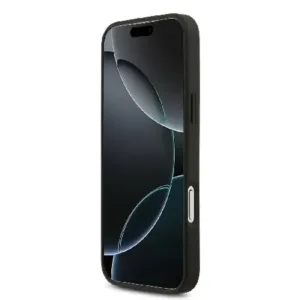 Оригинален кейс Guess MagSafe PU 4G Circle с Classic Logo за iPhone 17 Pro Max - Черен - imagine 5