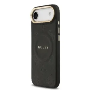 Оригинален кейс Guess MagSafe PU с Peony Hot Stamp за iPhone 17 Air - Черен - Изображение 2