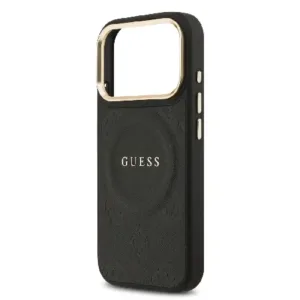 Оригинален кейс Guess MagSafe PU с Peony Hot Stamp за iPhone 17 Pro - Черен - Изображение 4