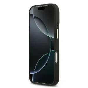 Оригинален кейс Guess MagSafe PU с Peony Hot Stamp за iPhone 17 Pro - Черен - Изображение 5