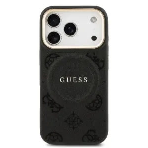 Оригинален кейс Guess MagSafe PU с Peony Hot Stamp за iPhone 17 Pro - Черен - Изображение 7