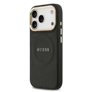 Оригинален кейс Guess MagSafe PU с Peony Hot Stamp за iPhone 17 Pro - Черен - Изображение 8