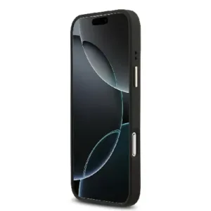 Оригинален кейс Guess MagSafe PU с Peony Hot Stamp за iPhone 17 Pro Max - Черен - imagine 3