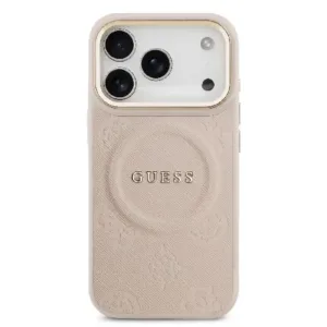 Оригинален кейс Guess MagSafe PU с Peony Hot Stamp за iPhone 17 Pro - Розов - imagine 7